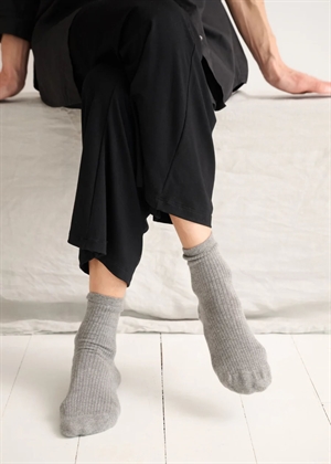 Story rib socks Grey Melange Moshi Moshi 